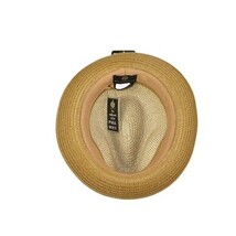 Men's Bently Semi Crushable Fedora Briad Straw Hat Dante DA224 Ivory Cognac image 6
