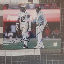 Travis Hunter Deion Sanders Dual Signed Autographed Auto Heisman 8x10 COA - $3,894.15 MXN