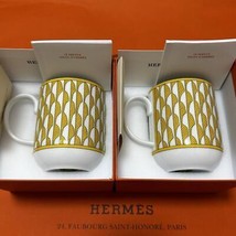 Hermes Soleil d&#39;Hermes Mug cup 2 Set yellow dinnerware tableware - £576.07 GBP