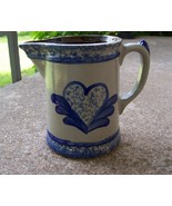 Beaumont Brothers Sponge Heart &amp; Feathers Salt Glaze Milk Pitcher/Cooksv... - £19.97 GBP