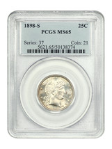 1898-S 25C PCGS MS65 - $7,638.75