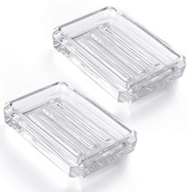 2-Pack Glass Bar Soap Dish, Decorative Soap Saver Tray For Shower, Bathtub, Bath - $22.99