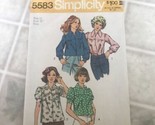 Simplicity 5583 Misses Smock Blouse in 2 Lengths Pattern - Size 12 Bust 34 - $16.12