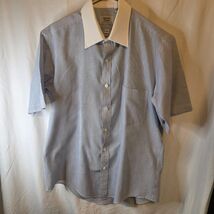 Vintage Arrow Trump Shirt 15.5 Club Collar Short Sleeve Stripe USA 39D - $21.99