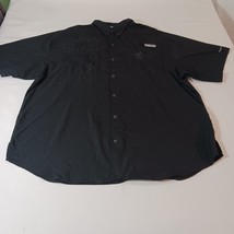 Columbia FM7266 Men&#39;s XL Black Shirt PFG Vented Fishing Short Sleeve Che... - $19.79