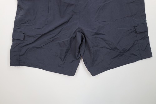 Vintage Reebok Mens Medium Faded Spell Out Above Knee Cargo Shorts Gray Nylon Item image 11