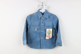 Deadstock Vintage 60s 70s Boys Toddler 6 Corduroy Button Shirt Jacket Ja... - $59.35