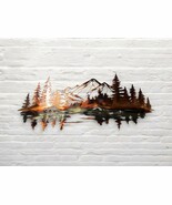 Mountain Reflections Metal Wall Art 30&quot; x 13 1/2&quot; - $1,527.57 MXN