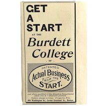 Burdett Business College 1894 Advertisement Victorian Get A Start ADBN1jj - $19.99