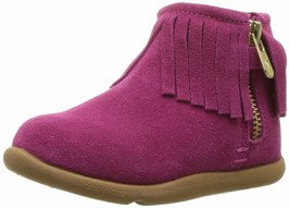 Step &amp; Stride Kids Infant Girl&#39;s Kaylee Suede Fashion Bootie Fuchsia Size 4.5 - £11.32 GBP