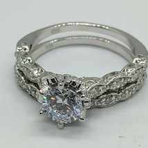 3 CT Imitation Diamant 14K Plaqué or Blanc Mariage Bague de Fiançailles ... - £85.93 GBP