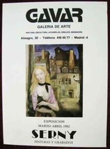 1982 Original Poster Spain Gallery Gavar Serny Painting - £59.99 GBP
