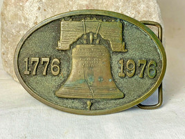 Vtg Adezy Belt Buckle Bicentennial Liberty Bell 1776-1976 Clothing Accessory - £23.93 GBP