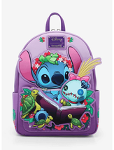 Loungefly Disney Lilo &amp; Stitch Scrump Reading Mini Backpack - £78.22 GBP