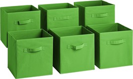 Sorbus Foldable Storage Cube Basket Bin (6 Pack, Green) - £28.76 GBP