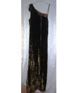 Vintage long off the shoulder olive velvet dress  - $57.00