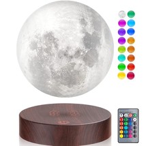 Levitating Moon Lamp 16 Colors Magnetic Levitation Floating 3D Printing Led Moon - £98.84 GBP