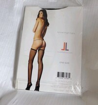 LoveLife Lingerie Intimates Black Fishnet Thigh Highs One Size  image 3