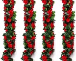Fake Rose Vine Flowers Plants Artificial Flower Hanging Rose, 32.2 Ft. (... - £29.65 GBP