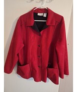 Beautiful Stitching Alfred Dunner 18 Petite Red And Black Blazer - $19.22 CAD