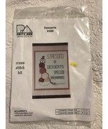 NiP Ice Cream Stressed is Desserts Backwards Cross Stitch Kit #599 Patty... - $79.46 CAD