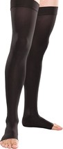 Ease Opaque Open-Toe Thigh Highs, Long, (Size: M) 15-20mmHg Black by The... - $34.60