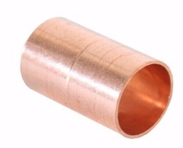 7/8” OD C x C Straight Coupling Rolled Tube Stop - COPPER PIPE FITTING - £7.73 GBP