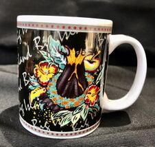 HILO HATTIE Black Volcano Hibiscus Hawaiian Tiki MUG Big Island Souvenir... - $17.82