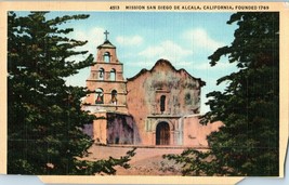 Mission San Diego De Alcala Founded 1769 California Postcard - £5.90 GBP