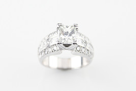 1.39 Carat Diamant Taille Princesse 14k or Blanc Fiançailles Bague W/Aig... - $193,445.99 MXN