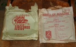 Vtg The Melody Record Shop Bag Sack Miles City Montana Mt Abe Rs Boulder Colorado - £15.60 GBP