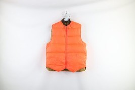 Vtg 60s Streetwear Mens Medium Distressed Reversible Duck Down Puffer Vest USA - £54.46 GBP
