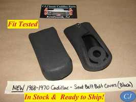 New 1968-1970 Cadillac Front Seat Belt Buckle Bolt Cover Boot Trim - Black - £74.00 GBP