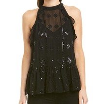 Generation Love black Aria embellished peplum tank top extra small MSRP 297 - $59.99