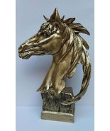 Horse Head Statue Handmade , gold - $195.00