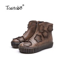 Tastabo 2021 The New ladies ankle boots vintage style everyday shoes Mid-heeled  - £84.56 GBP