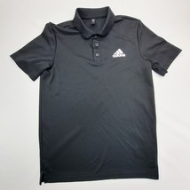 Adidas Polo Shirt Mens Small Black Golf Primegreen Casual Pullover - $15.83