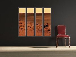 Bonneville Crater Mars Outpost Windows Wall Decals - Set of 4 Wall Decals - 36&quot;  - £59.95 GBP