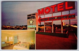 Deserto Stella Motel Multi Vista Bakersfield California Ca Unp Cromo Postcard K3 - £5.60 GBP