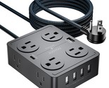 Power Strip Surge Protector - 8 Widely Spaced Outlets With 6 Usb Ports(U... - $24.99