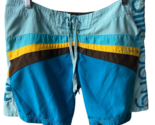 Billabong Swim Trunks  Boys Size 7 Blue Striped  Colorful Board Shorts B... - £6.86 GBP