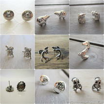 NWT Sterling Silver Stud / Post Earrings, Man in Maze, Kokopelli, Humming Bird - £11.79 GBP