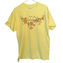 Hummingbird Floral T Shirt Unisex Standard Large Yellow NEW NWOT - $14.03