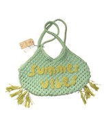 Twig And Arrow Catch Of The Day Macrame Tote- Sea Green/Summer Vibes Sti... - $320.51 MXN