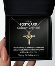Postcard Collector Girlfriend Necklace Birthday Gifts - Cross Pendant Jewelry  - £39.34 GBP