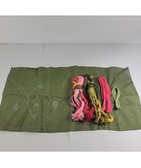MCM Floral Crewel Pillow Kit Paragon Avocado Funky Groovy Pink Paisley 0... - $80.00