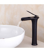 Single Hole Waterfall Vessel Sink Faucet Chrome Black Finish Basin Mixer... - £90.22 GBP