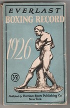 Everlast Boxing Record Book 1926  35 cent book with ring and champion re... - $25.00