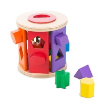 Melissa &amp; Doug Match and Roll Shape Sorter - Classic Wooden Toy - £22.44 GBP