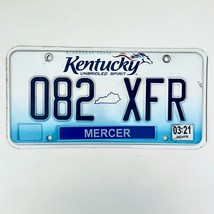 2021 United States Kentucky Mercer County Passenger License Plate 082 XFR - $16.55 CAD